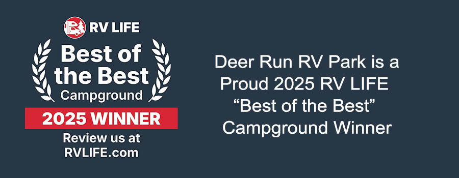 Deer Run RV Park is a Proud 2025 Winner of the Best of the Best Campground award